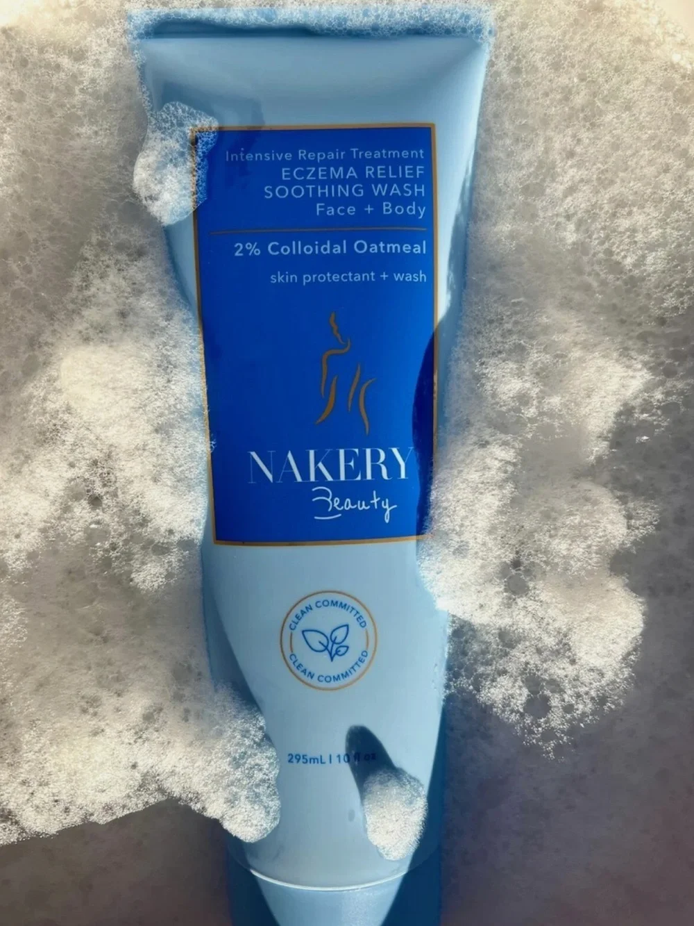 New! Nakery Beauty Eczema Relief Soothing Wash 10oz/295mL
